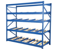 Steel Carton Flow Rack 3 Ft. Length 4 Level 1,000 Lb. Capacity 