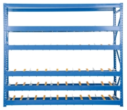  Steel Carton Flow Rack 3 Ft. Length 5 Level 1,000 Lb. Capacity