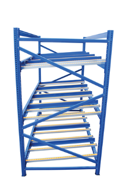 Steel Carton Flow Rack 4 Ft. Length 4 Level 1,000 Lb. Capacity 