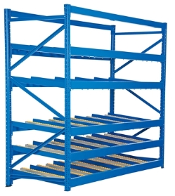 Steel Carton Flow Rack 4 Ft. Length 5 Level 1,000 Lb. Capacity 