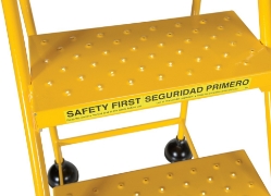 Steel Commercial Spring Loaded Ladders 58 Degree 4 Perforated 16 In. Step Width 400 Lb. Capacity 