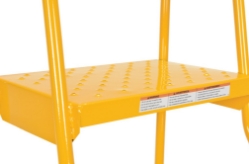 Steel Commercial Spring Loaded Ladders 58 Degree 5 Perforated 16 In. Step Width 500 Lb. Capacity 