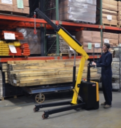 Steel Electric Powered Floor Crane 2500 Lb. Retracted Capacity