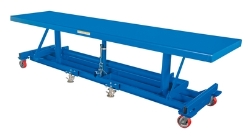 Steel Ergonomic Long Deck Cart 120 In. x 30-1/4 In. x 31 In. 2,000 Lb. Capacity