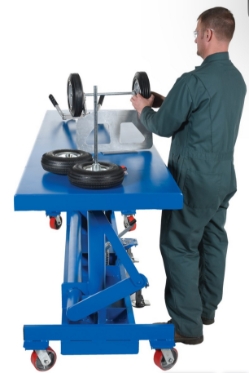 Steel Ergonomic Long Deck Cart 96 In. x 30-1/4 In. x 31 In. 4,000 Lb. Capacity 