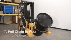Steel Fork Truck Drum Carrier/Rotator For Steel Drums 55 Gallon 1500 Lb. Capacity
