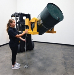 Steel Fork Truck Drum Carrier/Rotator For Steel Drums 55 Gallon 1500 Lb. Capacity