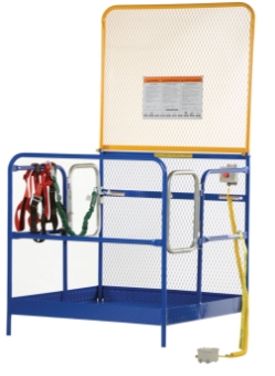 Steel Full Featured Work Platform With 2 Door Entry and 84 In. Expanded Back 48 In. x 48 In. 1,000 Lb. Capacity