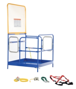 Steel Full Featured Work Platform With 2 Door Entry and 84 In. Expanded Back 48 In. x 48 In. 1,000 Lb. Capacity