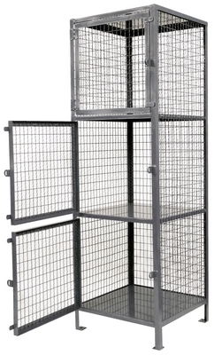 Steel Heavy Duty 3 Shelf Storage Locker 18 In. x 18 In. x 75 In. 1500 Lb. Capacity