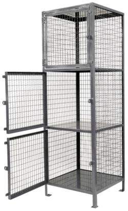 Steel Heavy Duty 3 Shelf Storage Locker 36 In. x 36 In. x 75 In. 1500 Lb.