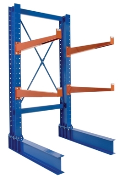 Steel Heavy Duty Cantilever Rack Kit with 36 In. Arms 8 Ft. Set 32,000 Lb. Capacity