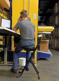 Steel Height Ergonomic Worker Chairs 14.25 In. to 35.5 In. 220 Lb. Capacity