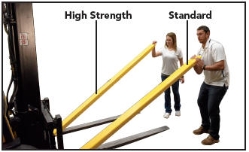 Steel high strength fork extensions 4 inch by 84 inch 4000 lb capacity bright yellow