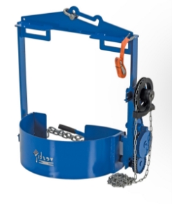 Steel Hoist Mounted Drum Carrier/Rotator 55 Gallon 800 Lb. Capacity