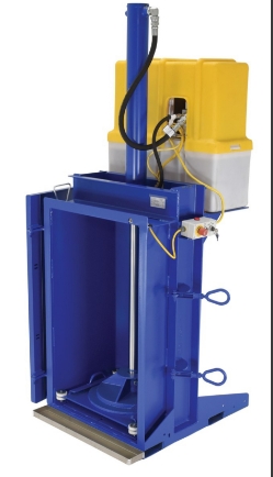 Steel Hydraulic Drum Crusher and Compactor 208 Volt Three Phase 38,000 Lbs. Crushing Force 