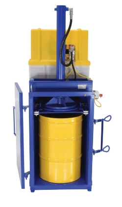 Steel Hydraulic Drum Crusher and Compactor 208 Volt Three Phase 38,000 Lbs. Crushing Force 