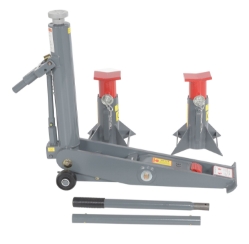 Steel manual hydraulic fork truck jack 29 x 10 x 26 inch 15000 lb capacity gray powder coated