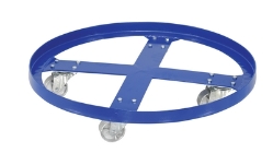 Steel overpack drum dolly low profile 1200 lb capacity for containment drums