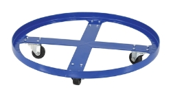 Steel overpack drum dolly 32 x 32 inch 900 lb capacity four swivel casters for spill containers