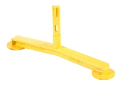 Steel Pipe Railing Barricade Base with Feet Yellow