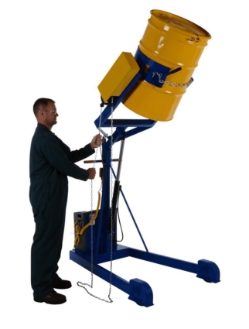 Steel Portable DC Powered Hydraulic Drum Carrier, Rotator and Boom 59-11/16 In. Lift Height 800 Lb. Capacity