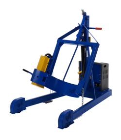 Steel Portable DC Powered Hydraulic Drum Carrier, Rotator and Boom 71-1/4 In. Lift Height 800 Lb. Capacity 