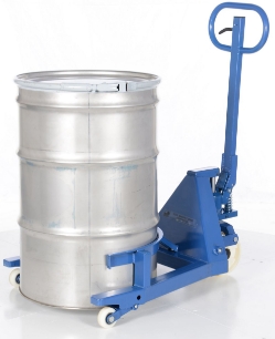 Steel portable drum jack for 55 gallon drums 660 lb capacity rim grip lifting