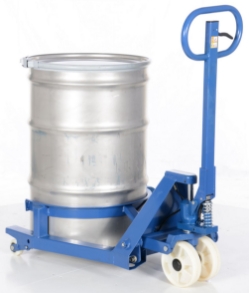 Steel portable drum jack for 55 gallon drums 660 lb capacity rim grip lifting