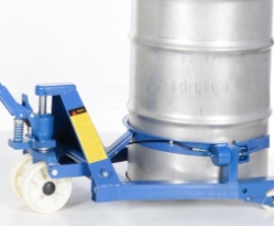 Steel portable drum jack for 55 gallon drums 660 lb capacity rim grip lifting