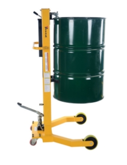 Steel Portable Drum Jack Accepts 55 Gallon Steel and Fiber Drums 500 Lb. Capacity