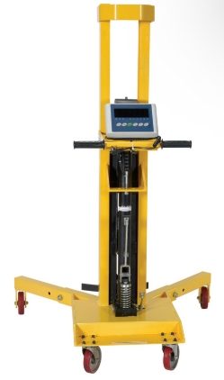 Steel ergonomic drum truck with built-in scale 900 lb capacity for 55 gallon drums