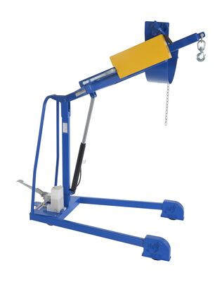 Steel Portable Hydraulic Drum Carrier, Rotator and Boom 71-1/4 In. Lift Height 800 Lb. Capacity