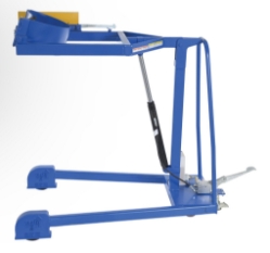 Steel Portable Hydraulic Drum Carrier, Rotator and Boom 71-1/4 In. Lift Height 800 Lb. Capacity