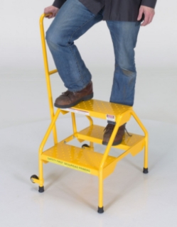 Steel Portable Two-Step Rolling Perforated 23-1/2 In. x 20-9/16 In. x 42 In. 300 Lb. Capacity