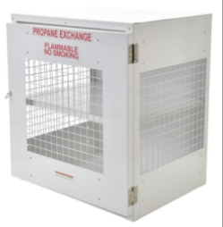 Steel Propane Exchange Cylinder Storage Cabinets with Mesh Door 12 Cylinder Capacity