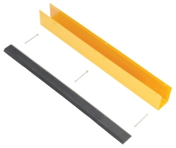 Steel Rack Guard With Rubber Bumper Insert 4-7/8 In. x 3-3/8 In. x 36 I
