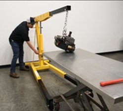 Steel Shop Crane Engine Hoist with Telescopic Legs 6000 Lb. Capacity