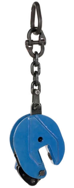 Steel Vertical Plate Clamp with Chain 6-1/2 In. x 2-1/2 In. x 22 In. 2000 Lb. Capacity