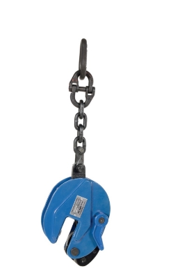 Steel Vertical Plate Clamp with Chain 6-1/2 In. x 2-1/2 In. x 22 In. 2000 Lb. Capacity