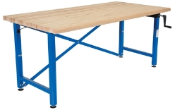 Steel/Wood Manual Adjustable Ergonomic Work Bench 72 In. x 36 In. 750 Lb. Capacity