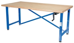 Steel/Wood Manual Adjustable Ergonomic Work Bench 72 In. x 36 In. 750 Lb. Capacity