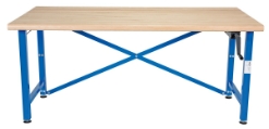 Steel/Wood Manual Adjustable Ergonomic Work Bench 72 In. x 36 In. 750 Lb. Capacity