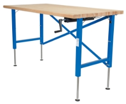 Steel/Wood Manual Adjustable Ergonomic Work Bench 72 In. x 36 In. 750 Lb. Capacity