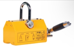 Steel and Neodymium Magnetic Lifter 8 In. x 8-11/16 In. x 6-13/16 In. 600 Lb. Capacity
