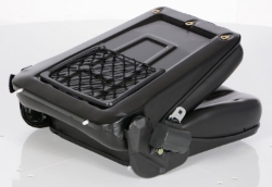Vinyl deluxe fork truck seat with seat belt 20.5 x 23 x 12 inch universal mount