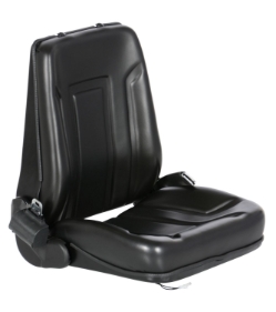 Vinyl deluxe fork truck seat with seat belt 20.5 x 23 x 12 inch universal mount