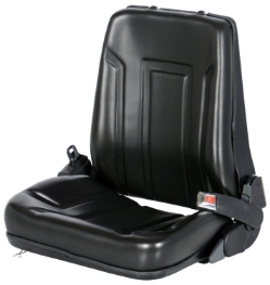 Vinyl deluxe fork truck seat with seat belt 20.5 x 23 x 12 inch universal mount