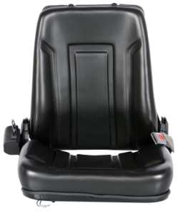 Vinyl deluxe fork truck seat with seat belt 20.5 x 23 x 12 inch universal mount