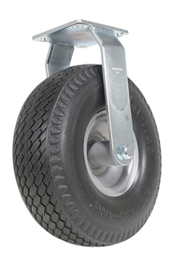 Flat-free rigid caster 10 inch diameter 3 inch width 300 lb capacity